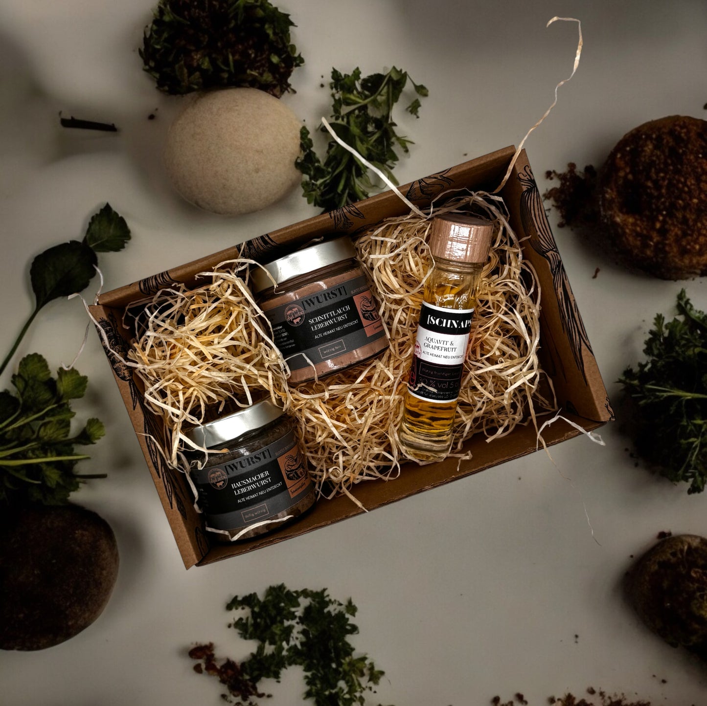 Leberwurst und ein kleiner Schnaps