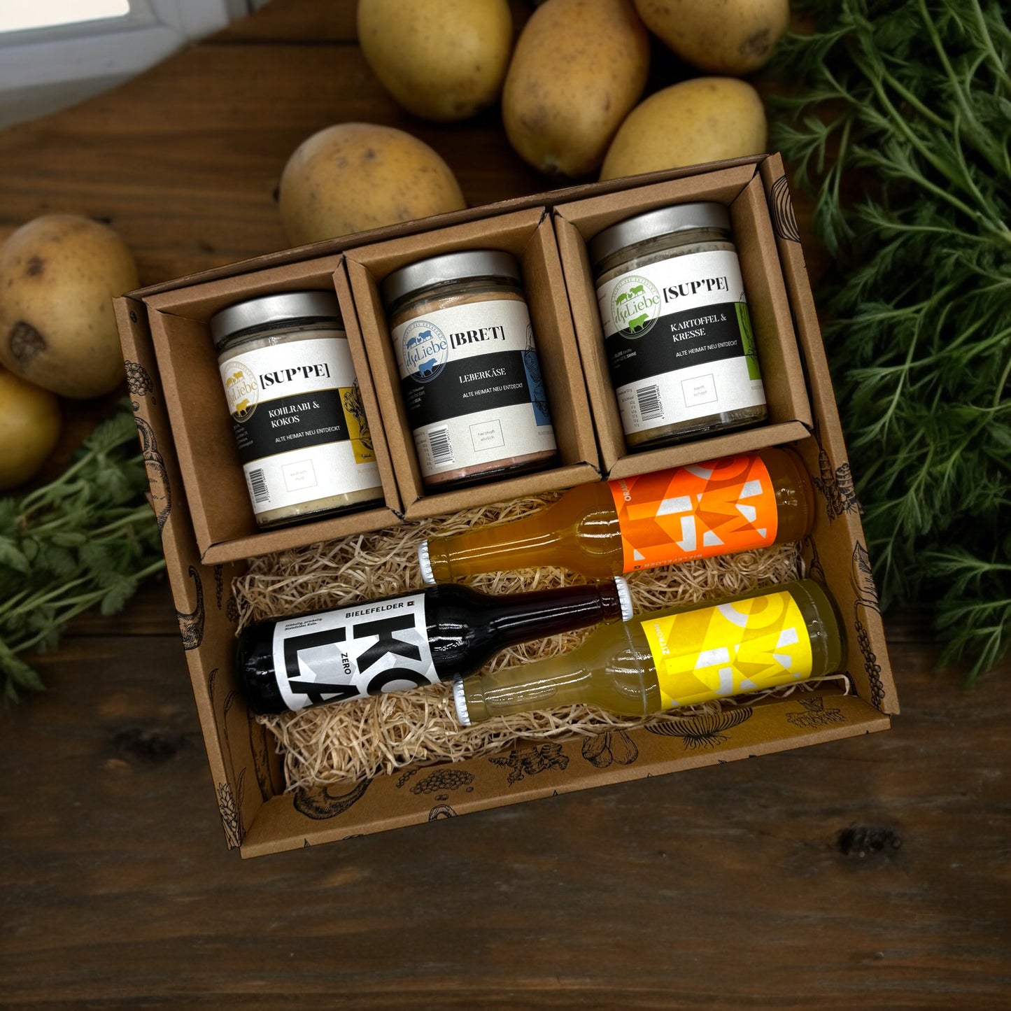 Suppe, Leberkäse und Softdrink